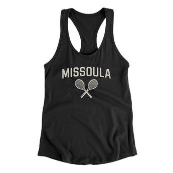 Missoula Tennis Women's Racerback Tank-Black-Allegiant Goods Co. Vintage Sports Apparel