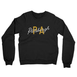Pittsburgh Pa Overprinted Midweight French Terry Crewneck Sweatshirt-Black-Allegiant Goods Co. Vintage Sports Apparel