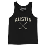 Austin Golf Men/Unisex Tank Top-Black-Allegiant Goods Co. Vintage Sports Apparel