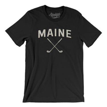 Maine Golf Men/Unisex T-Shirt-Black-Allegiant Goods Co. Vintage Sports Apparel