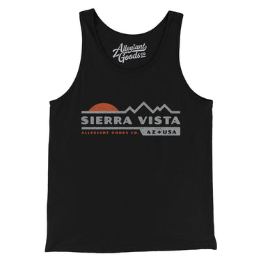 Sierra Vista Mountain Sunset Men/Unisex Tank Top-Black-Allegiant Goods Co. Vintage Sports Apparel