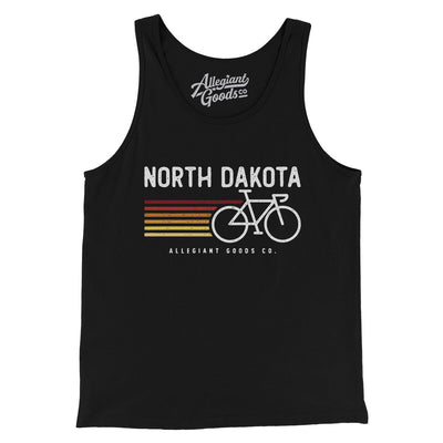 North Dakota Cycling Men/Unisex Tank Top-Black-Allegiant Goods Co. Vintage Sports Apparel