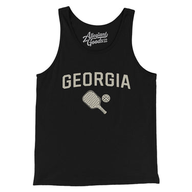 Georgia Pickleball Men/Unisex Tank Top-Black-Allegiant Goods Co. Vintage Sports Apparel