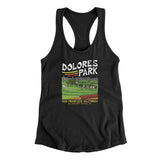 Dolores Park Women's Racerback Tank-Black-Allegiant Goods Co. Vintage Sports Apparel
