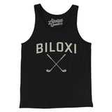 Biloxi Golf Men/Unisex Tank Top-Black-Allegiant Goods Co. Vintage Sports Apparel