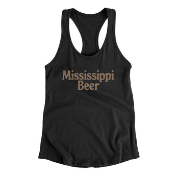 Mississippi Beer Women's Racerback Tank-Black-Allegiant Goods Co. Vintage Sports Apparel