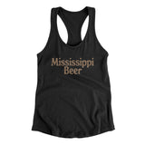 Mississippi Beer Women's Racerback Tank-Black-Allegiant Goods Co. Vintage Sports Apparel