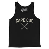 Cape Cod Golf Men/Unisex Tank Top-Black-Allegiant Goods Co. Vintage Sports Apparel