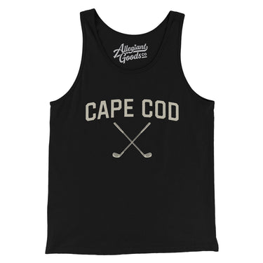 Cape Cod Golf Men/Unisex Tank Top-Black-Allegiant Goods Co. Vintage Sports Apparel