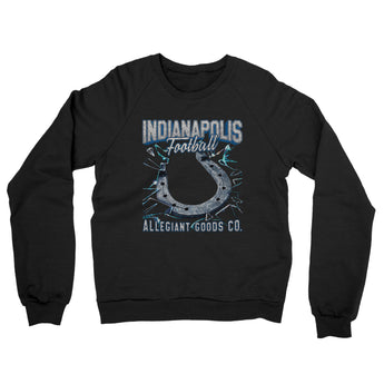 Indianapolis Football Throwback Mascot Midweight French Terry Crewneck Sweatshirt-Allegiant Goods Co. Vintage Sports Apparel