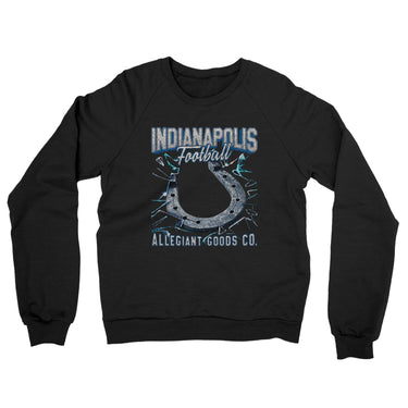 Indianapolis Football Throwback Mascot Midweight French Terry Crewneck Sweatshirt-Allegiant Goods Co. Vintage Sports Apparel