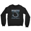 Indianapolis Football Throwback Mascot Midweight French Terry Crewneck Sweatshirt-Black-Allegiant Goods Co. Vintage Sports Apparel