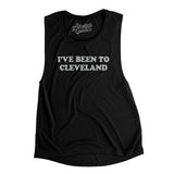 I've Been To Cleveland Women's Flowey Scoopneck Muscle Tank-Black-Allegiant Goods Co. Vintage Sports Apparel