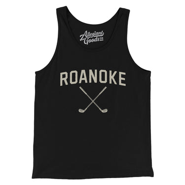 Roanoke Golf Men/Unisex Tank Top-Black-Allegiant Goods Co. Vintage Sports Apparel
