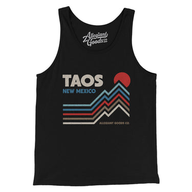 Taos New Mexico Men/Unisex Tank Top-Black-Allegiant Goods Co. Vintage Sports Apparel