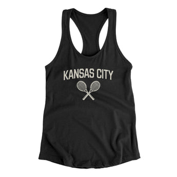 Kansas City Tennis Women's Racerback Tank-Black-Allegiant Goods Co. Vintage Sports Apparel