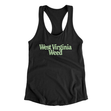 West Virginia Weed Women's Racerback Tank-Black-Allegiant Goods Co. Vintage Sports Apparel