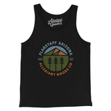 Flagstaff Arizona Retro Badge Men/Unisex Tank Top-Black-Allegiant Goods Co. Vintage Sports Apparel