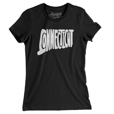 Connecticut State Shape Text Women's T-Shirt-Allegiant Goods Co. Vintage Sports Apparel
