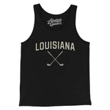 Louisiana Golf Men/Unisex Tank Top-Black-Allegiant Goods Co. Vintage Sports Apparel
