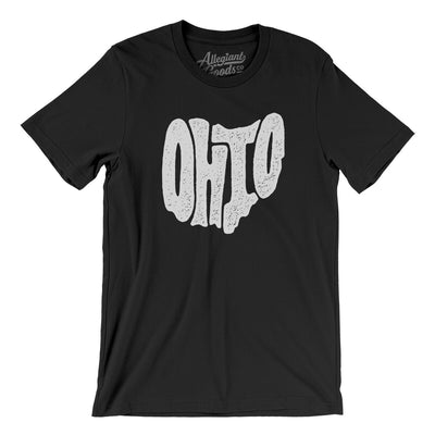 Ohio State Shape Text Men/Unisex T-Shirt-Black-Allegiant Goods Co. Vintage Sports Apparel