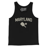Maryland Pickleball Men/Unisex Tank Top-Black-Allegiant Goods Co. Vintage Sports Apparel