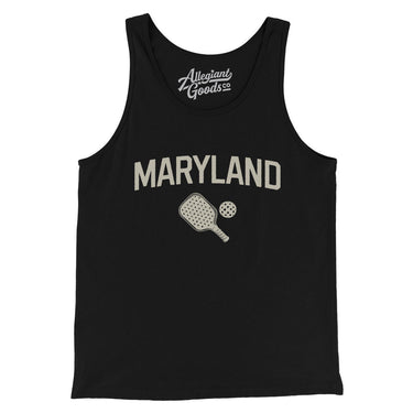 Maryland Pickleball Men/Unisex Tank Top-Black-Allegiant Goods Co. Vintage Sports Apparel