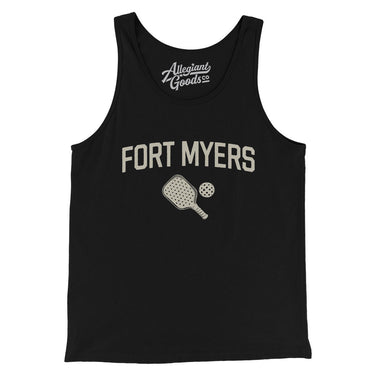 Fort Myers Pickleball Men/Unisex Tank Top-Black-Allegiant Goods Co. Vintage Sports Apparel