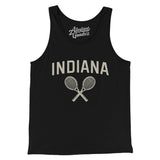 Indiana Tennis Men/Unisex Tank Top-Black-Allegiant Goods Co. Vintage Sports Apparel