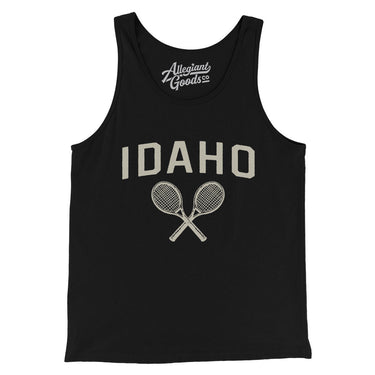 Idaho Tennis Men/Unisex Tank Top-Black-Allegiant Goods Co. Vintage Sports Apparel