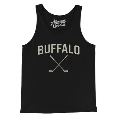 Buffalo Golf Men/Unisex Tank Top-Black-Allegiant Goods Co. Vintage Sports Apparel
