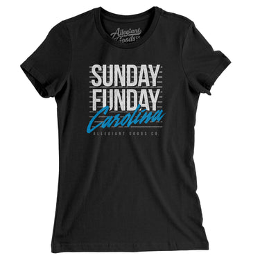 Sunday Funday Carolina Women's T-Shirt-Allegiant Goods Co. Vintage Sports Apparel