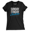 Sunday Funday Carolina Women's T-Shirt-Black-Allegiant Goods Co. Vintage Sports Apparel