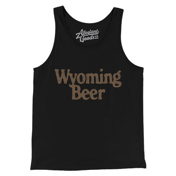Wyoming Beer Men/Unisex Tank Top-Black-Allegiant Goods Co. Vintage Sports Apparel