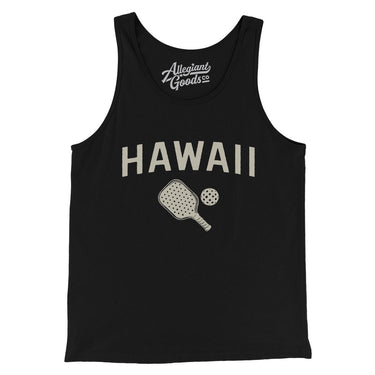 Hawaii Pickleball Men/Unisex Tank Top-Black-Allegiant Goods Co. Vintage Sports Apparel