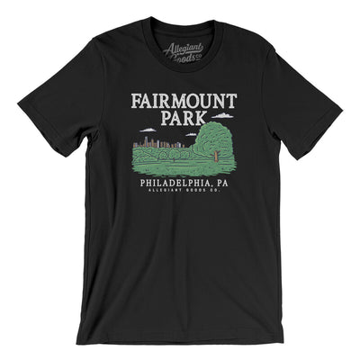 Fairmount Park Men/Unisex T-Shirt-Black-Allegiant Goods Co. Vintage Sports Apparel