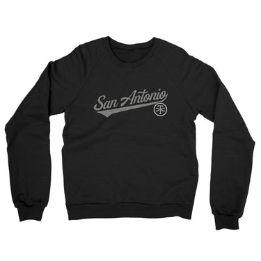 San Antonio Vintage Script Midweight French Terry Crewneck Sweatshirt-Allegiant Goods Co. Vintage Sports Apparel