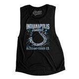 Indianapolis Football Throwback Mascot Women's Flowey Scoopneck Muscle Tank-Allegiant Goods Co. Vintage Sports Apparel
