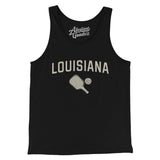 Louisiana Pickleball Men/Unisex Tank Top-Black-Allegiant Goods Co. Vintage Sports Apparel