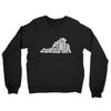 Virginia State Shape Text Midweight French Terry Crewneck Sweatshirt-Black-Allegiant Goods Co. Vintage Sports Apparel
