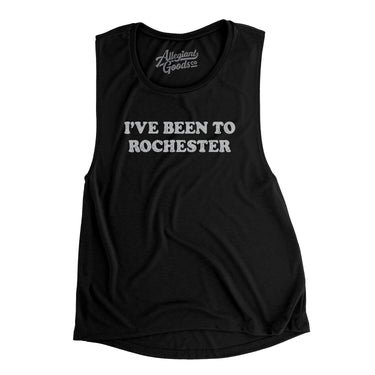 I've Been To Rochester Women's Flowey Scoopneck Muscle Tank-Black-Allegiant Goods Co. Vintage Sports Apparel