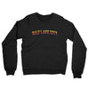 Salt Lake City Varsity Midweight French Terry Crewneck Sweatshirt-Black-Allegiant Goods Co. Vintage Sports Apparel