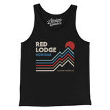 Red Lodge Montana Men/Unisex Tank Top-Black-Allegiant Goods Co. Vintage Sports Apparel