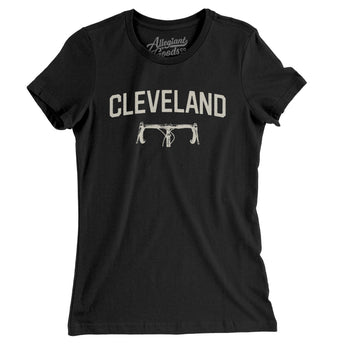 Cleveland Cycling Women's T-Shirt-Black-Allegiant Goods Co. Vintage Sports Apparel