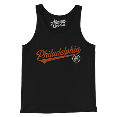 Philadelphia Vintage Script Men/Unisex Tank Top-Allegiant Goods Co. Vintage Sports Apparel