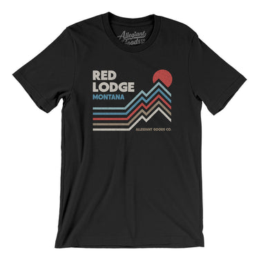 Red Lodge Montana Men/Unisex T-Shirt-Black-Allegiant Goods Co. Vintage Sports Apparel