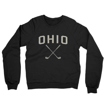 Ohio Golf Midweight French Terry Crewneck Sweatshirt-Black-Allegiant Goods Co. Vintage Sports Apparel