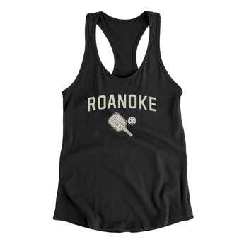 Roanoke Pickleball Women's Racerback Tank-Black-Allegiant Goods Co. Vintage Sports Apparel