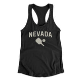 Nevada Pickleball Women's Racerback Tank-Black-Allegiant Goods Co. Vintage Sports Apparel