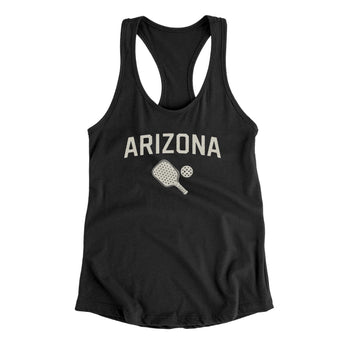 Arizona Pickleball Women's Racerback Tank-Black-Allegiant Goods Co. Vintage Sports Apparel